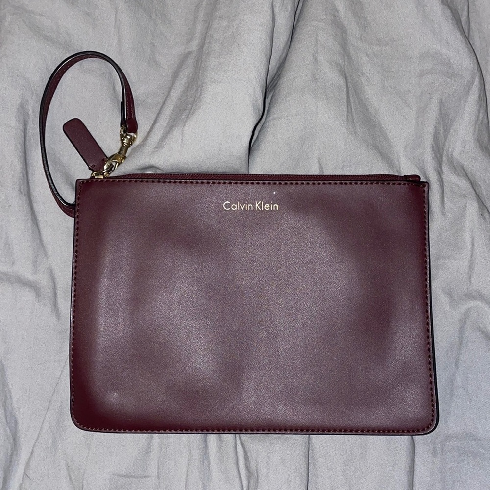 Calvin Klein Faux Leather Clutch/ Wristlet
